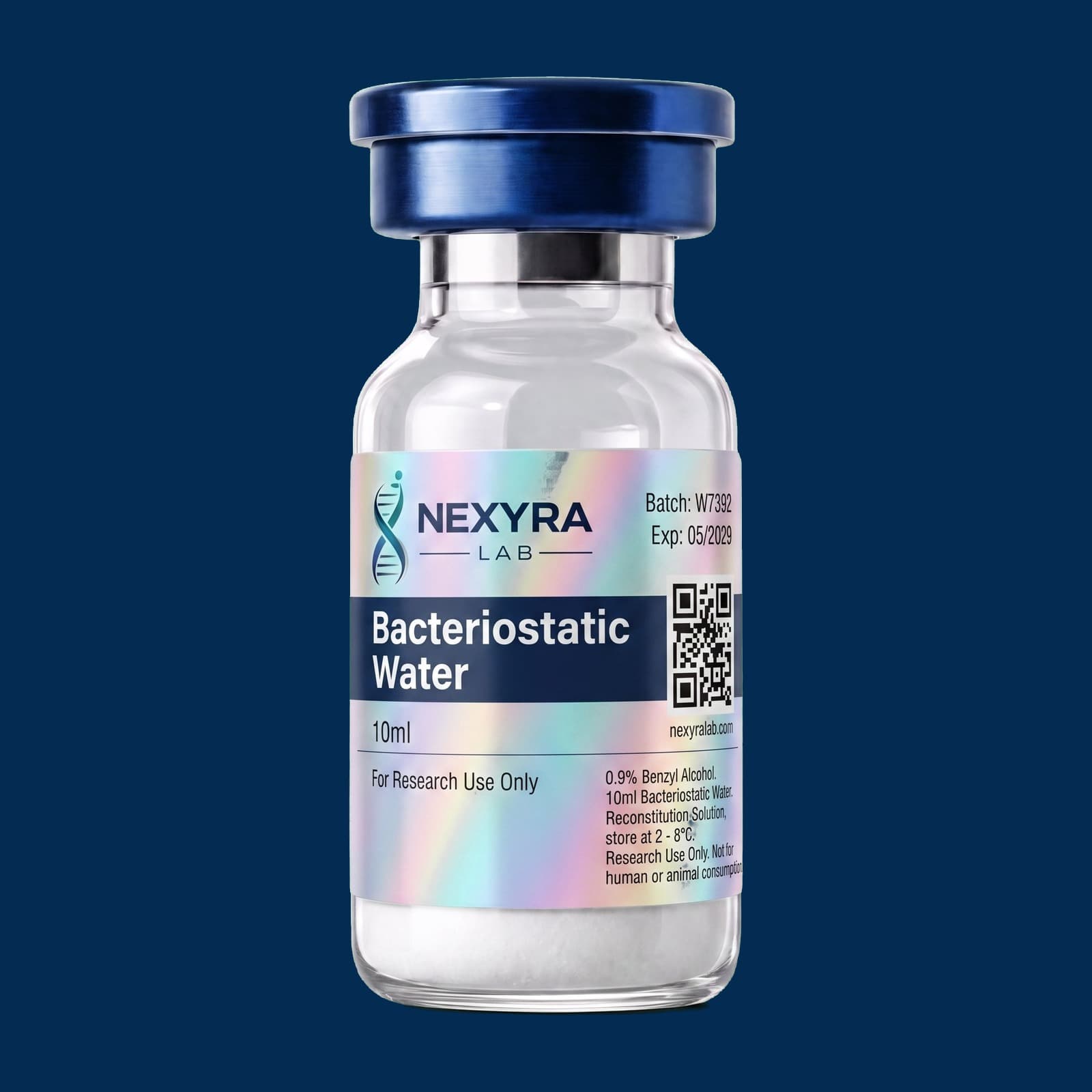 Bacteriostatic Water (BAC Water) — Nexyra Lab research vial