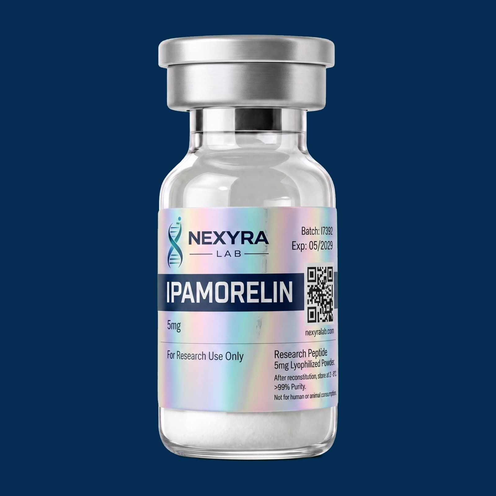 Ipamorelin β Nexyra Lab research vial